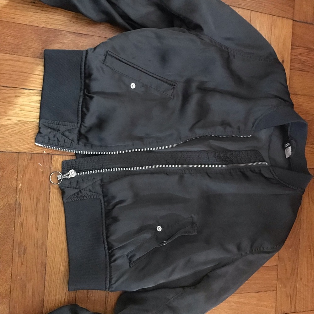 Satin - Like Bomber Jacket